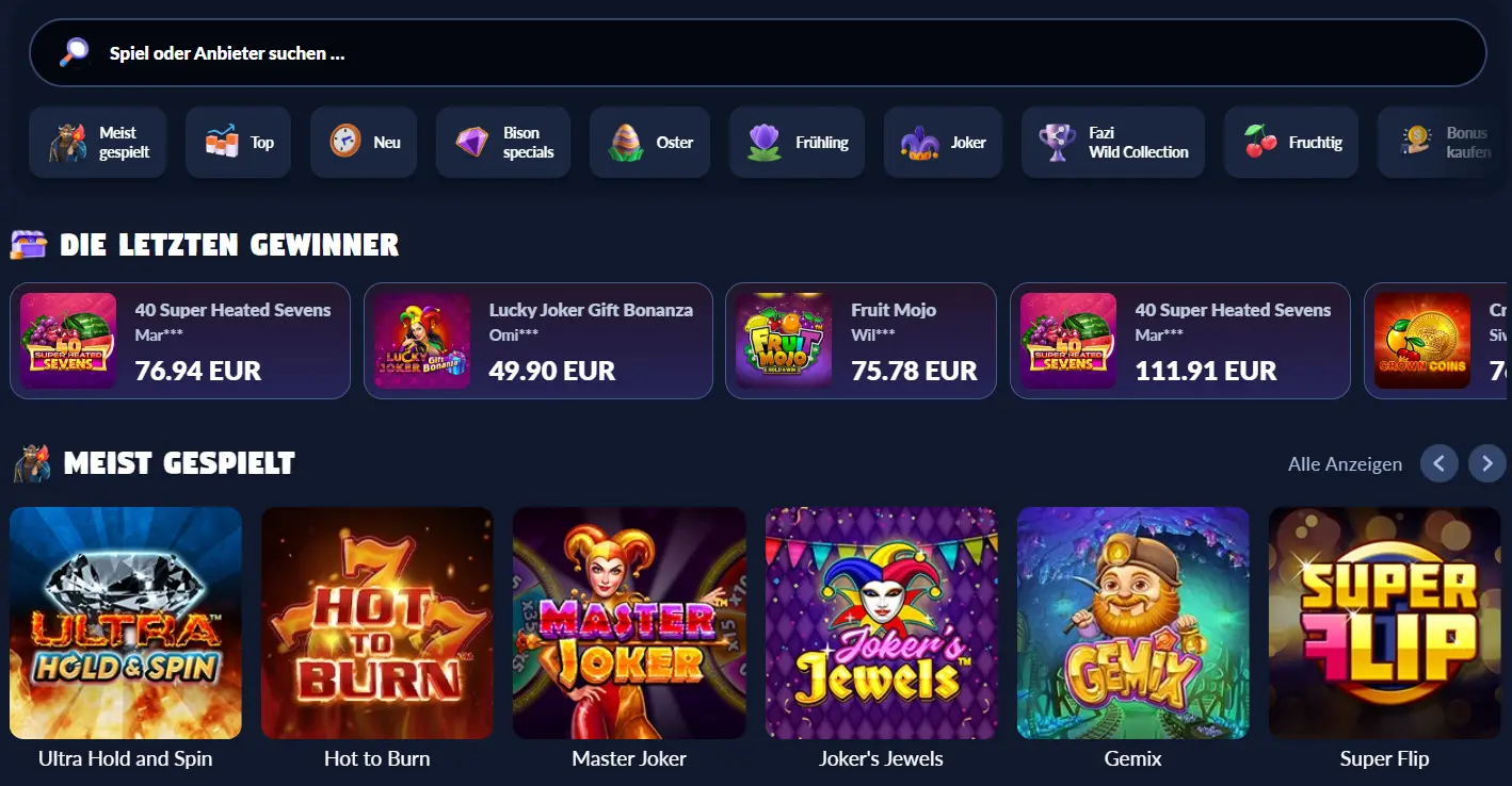 Bison Casino Deutschland